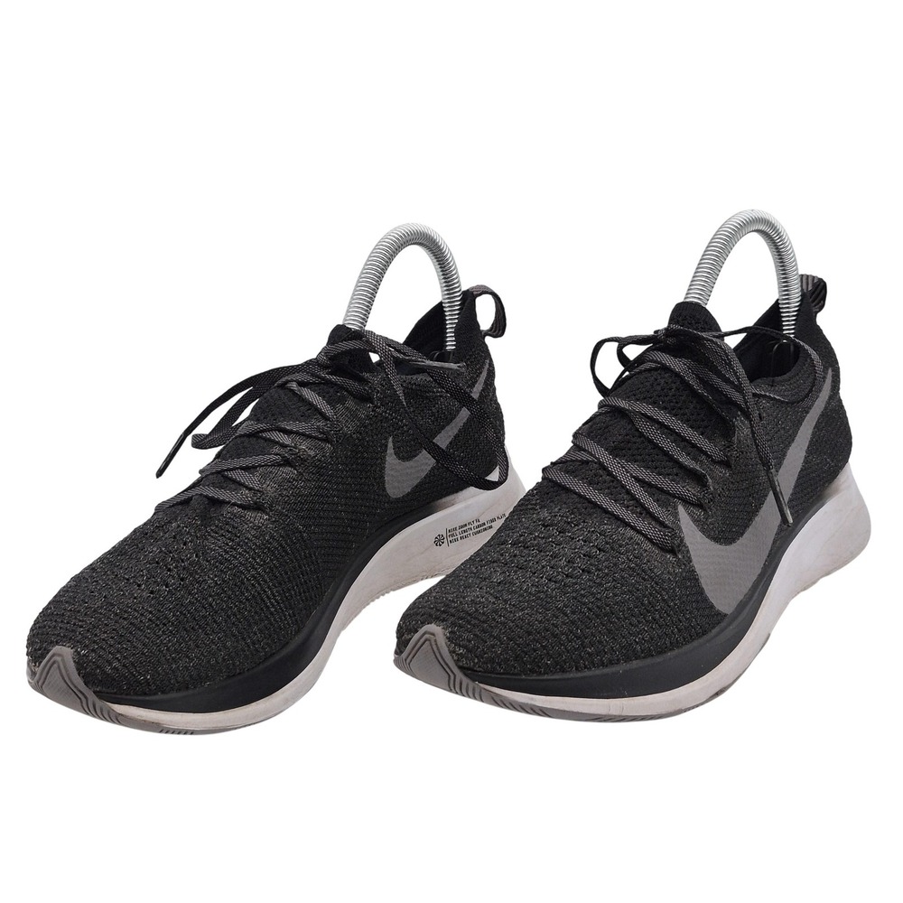 Nike Zoom Fly Flyknit Shoes Mens Size 7.5 Black‎ White Running Racing AR4562-081